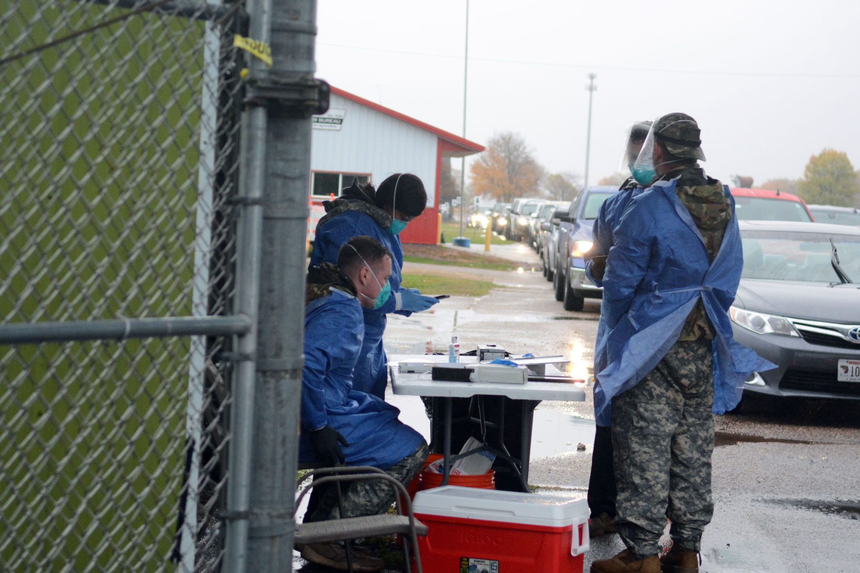National Guard conducts COVID-19 testing in Baraboo, Oct. 12